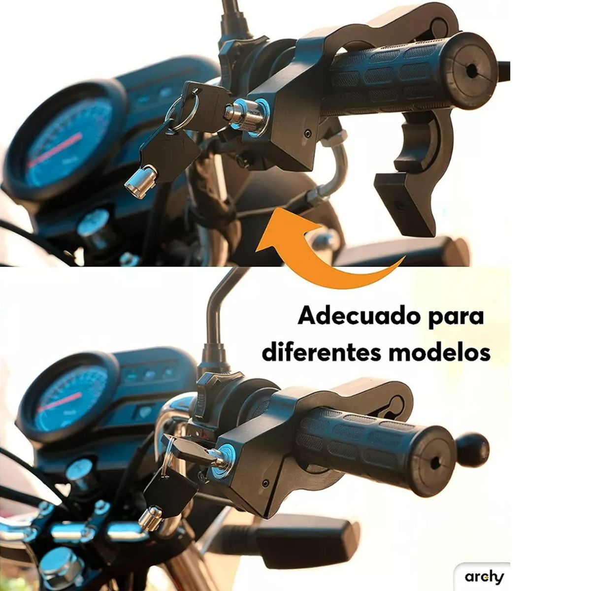 ATURE - Candado Para Motocicletas Bloqueador De Freno Y Acelerador