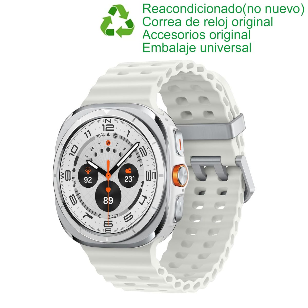 SAMSUNG - Samsung Galaxy Watch Ultra 2025 47mm LTE-Titanium Blanco-Reacondicionado SemiNuevo