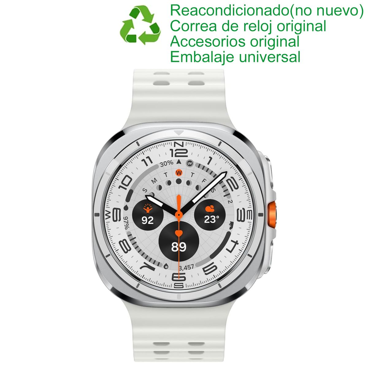 SAMSUNG - Samsung Galaxy Watch Ultra 2025 47mm LTE-Titanium Blanco-Reacondicionado SemiNuevo