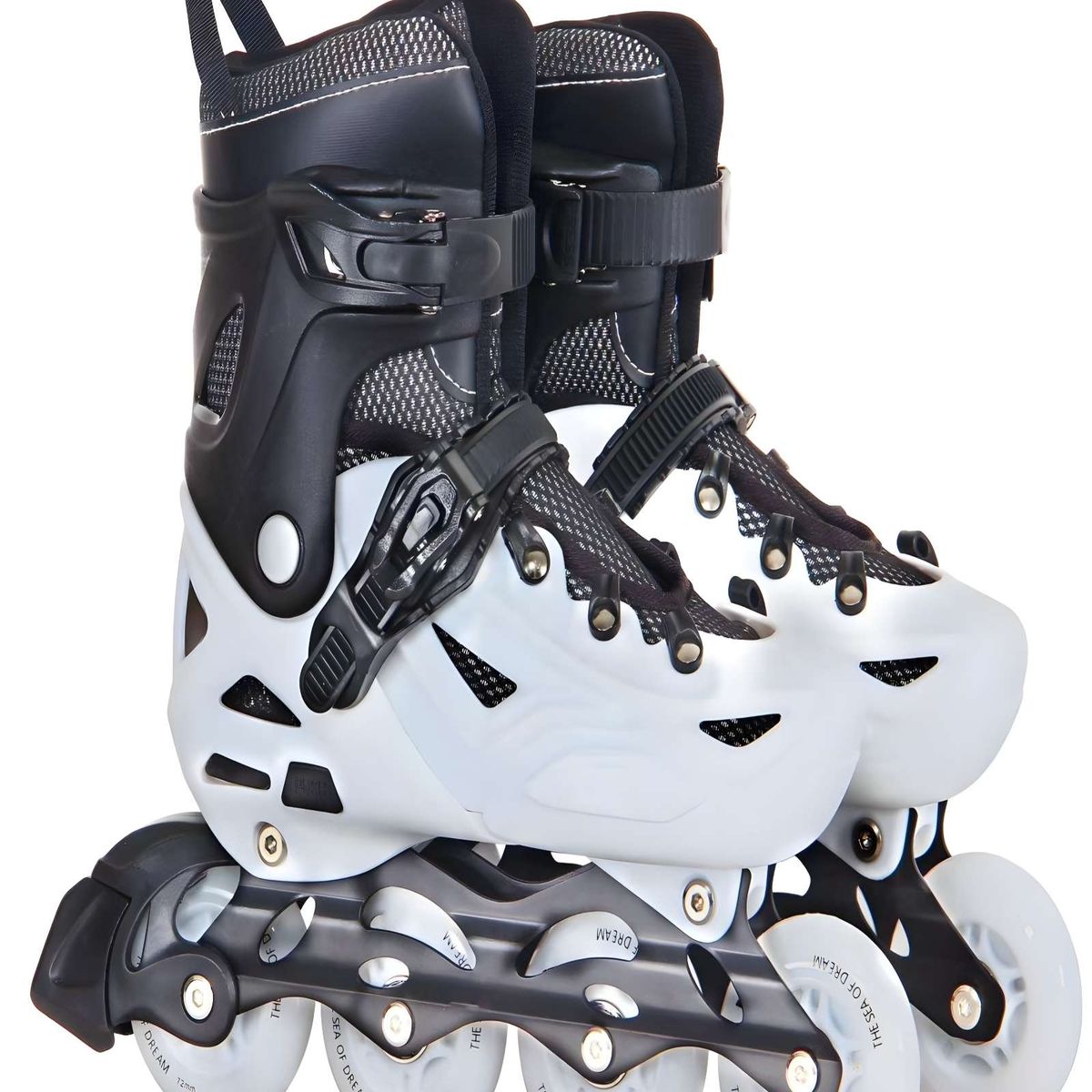 GENERICO - PATIN LINEAL CON LUCES Y KIT TALLA S 31-34 BLANCO