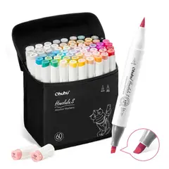 OHUHU - 60 Marcadores Alcohol Honolulu S Pincel&BiseladaSuave