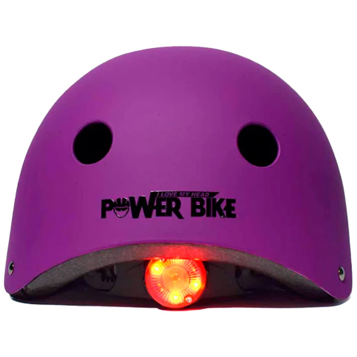 POWERBIKE - Casco Urbano con Luz Purpura Talla M