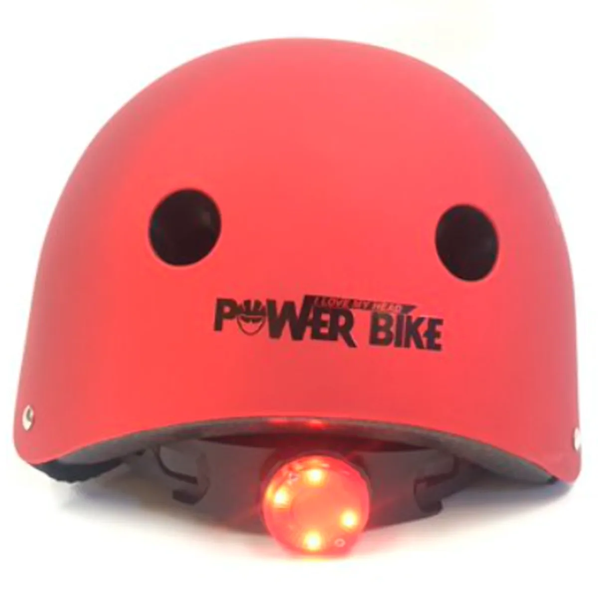 POWERBIKE - Casco Urbano con Luz Rojo Talla S