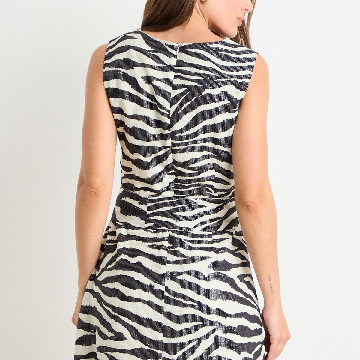 ASH - Vestido Corto Animal Print Mujer Negro Ash