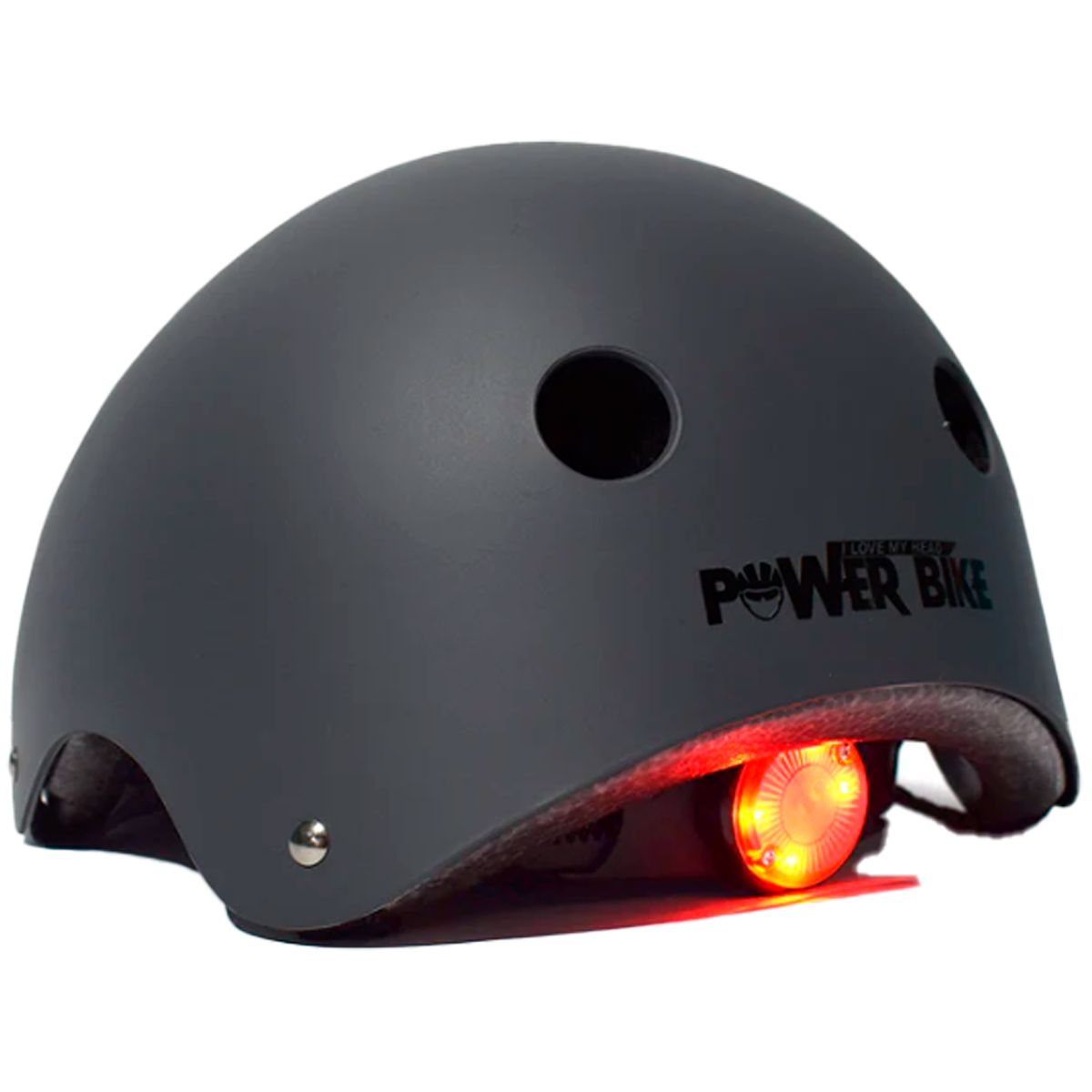 POWERBIKE - Casco Urbano con Luz Gris Talla M