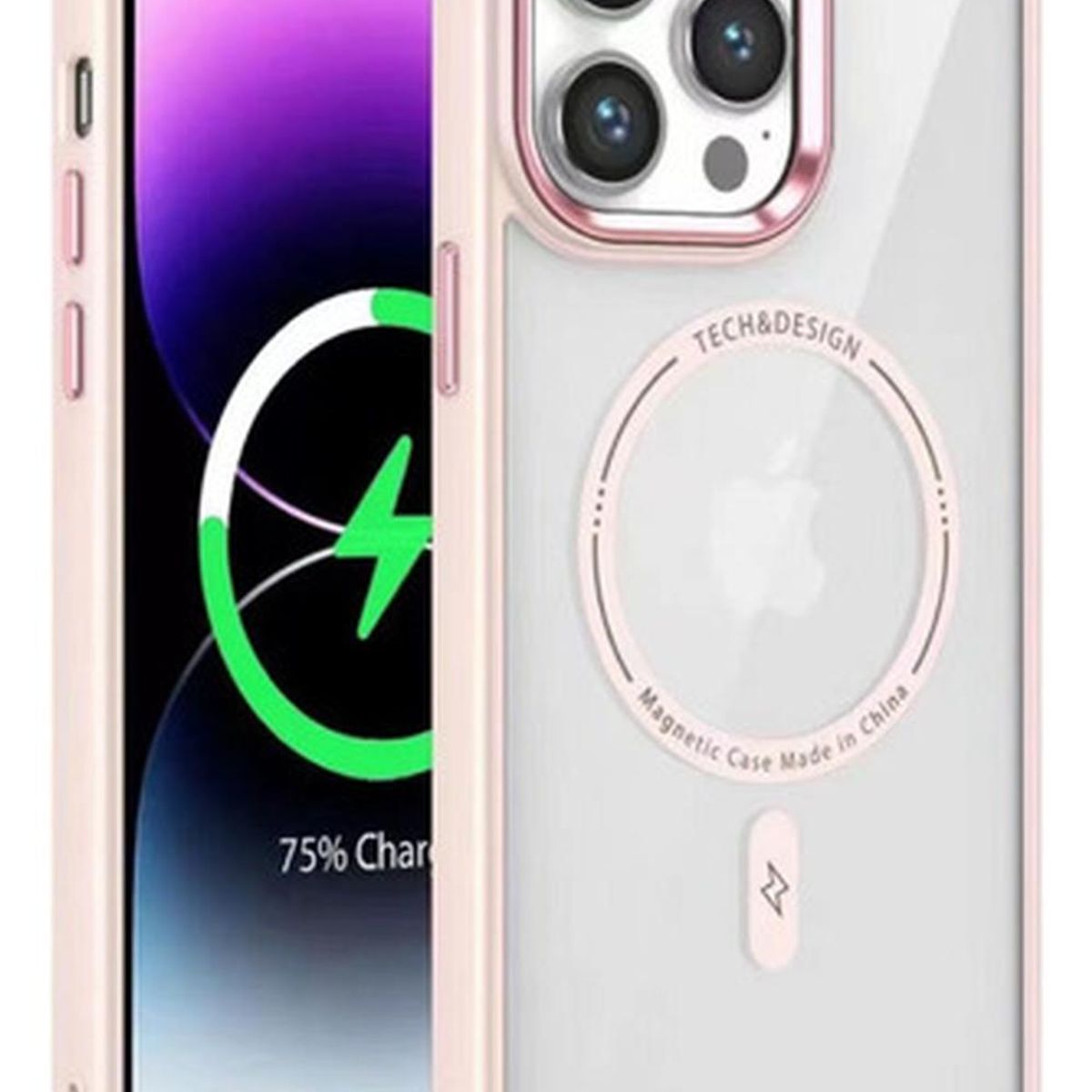 GENERICO - Carcasa Magnetic Tpu Para iPhone 15 PRO - Rosa
