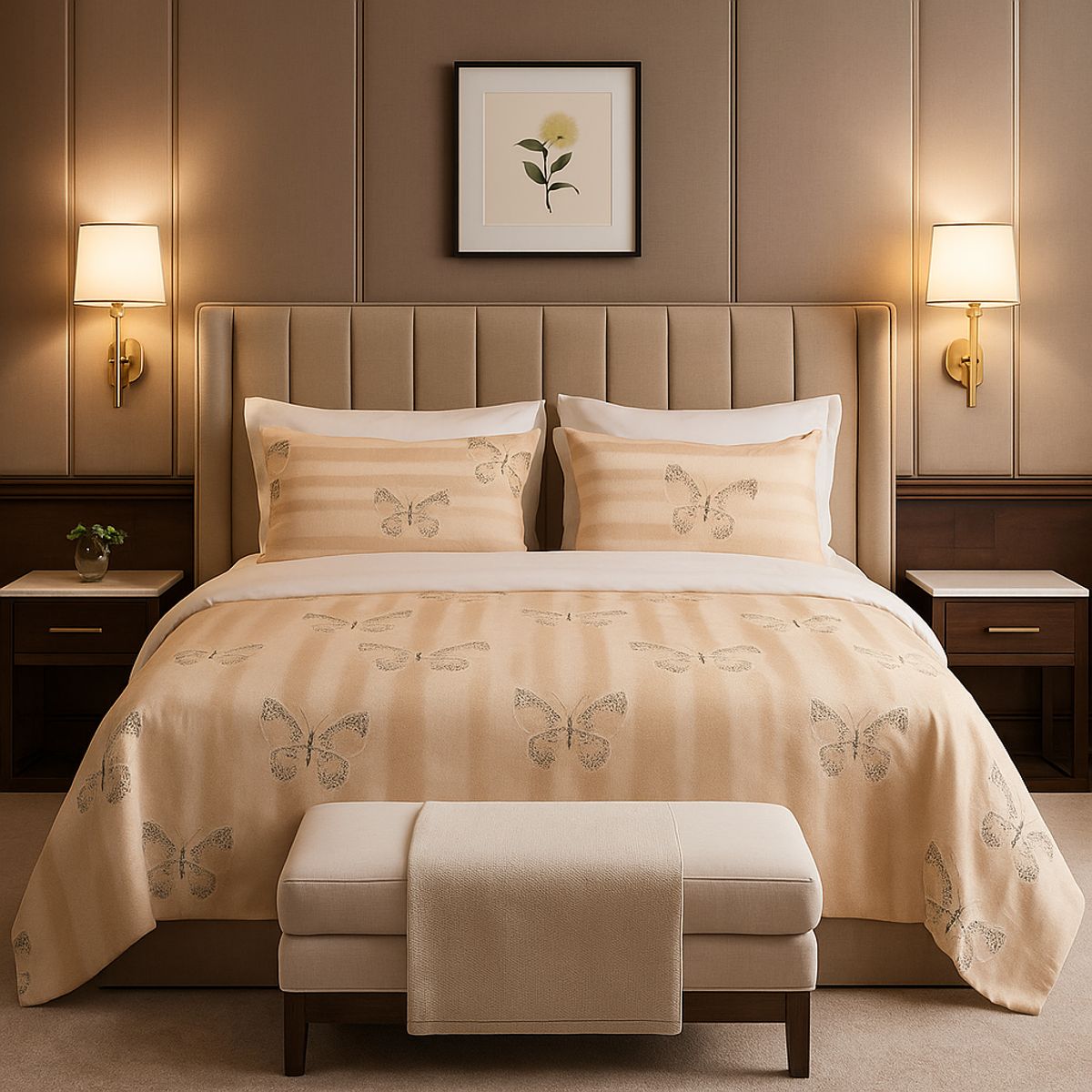 ARMONIA - estilo 777 sábanas 144 hilos KING 2½ P clásicas