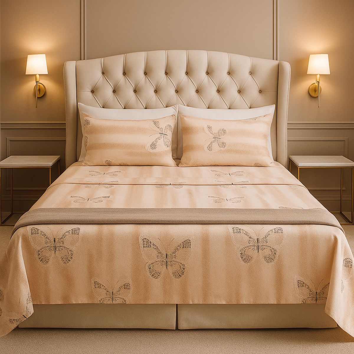 ARMONIA - estilo 777 sábanas 144 hilos KING 2½ P clásicas