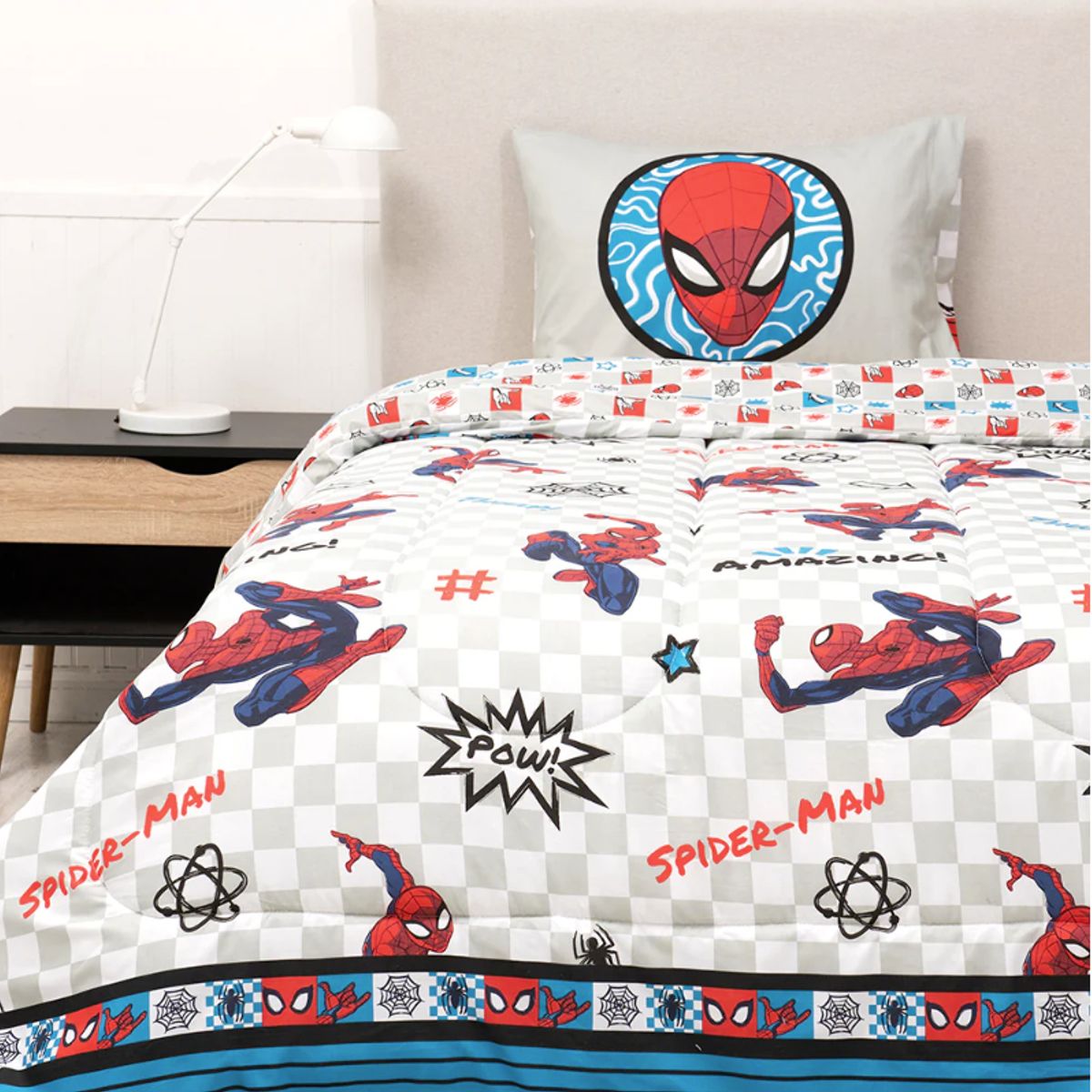 MASHINI - Plumón reversible Mashini  Nuevos Spiderman Letras  aptp para 1pl y 1.5 pl