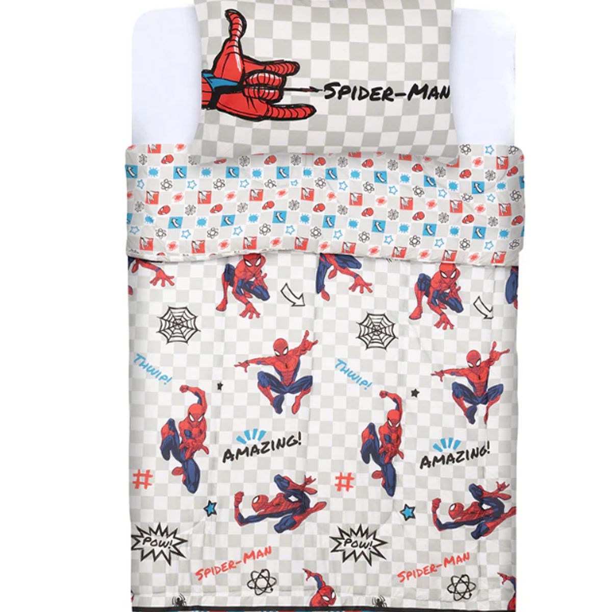 MASHINI - Plumón reversible Mashini  Nuevos Spiderman Letras  aptp para 1pl y 1.5 pl
