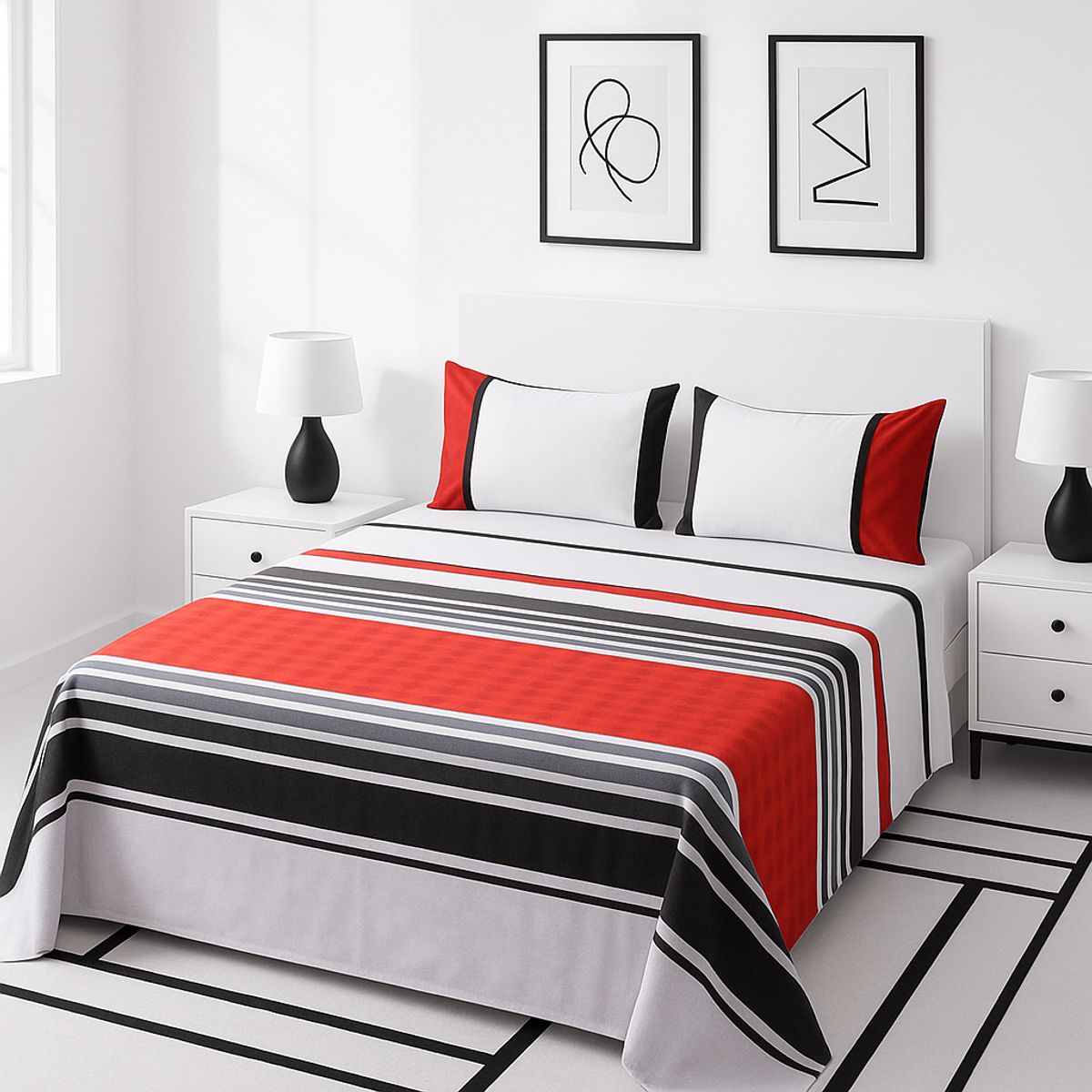 ARMONIA - Sábanas KING 2½ P modelo 762 clásicas 144 hilos