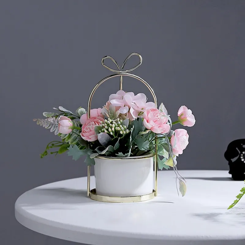 GENERICO - Arreglo floral para arrimo  baño  sobremesa (Rosado)