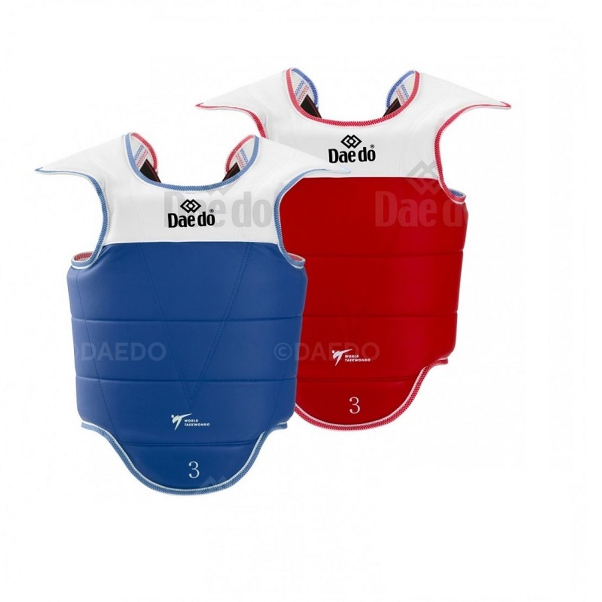 DAEDO - PECHERA TAEKWONDO DAEDO WT OFICIAL REVERSIBLE ROJO/AZUL