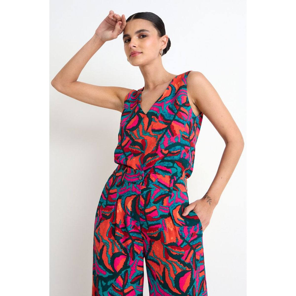 ASH - Blusa Fantasia Cuello En V Mujer Rojo Ash