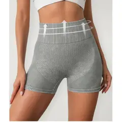 LIKE SHOP - Calza Short Deportivo Mujer Push Up Frunce Tiro Alto Gym 005