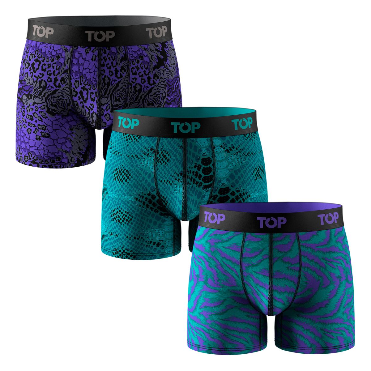 TOP - Bóxer Medio Algodón Pack 3 Colección Skins C2 Top