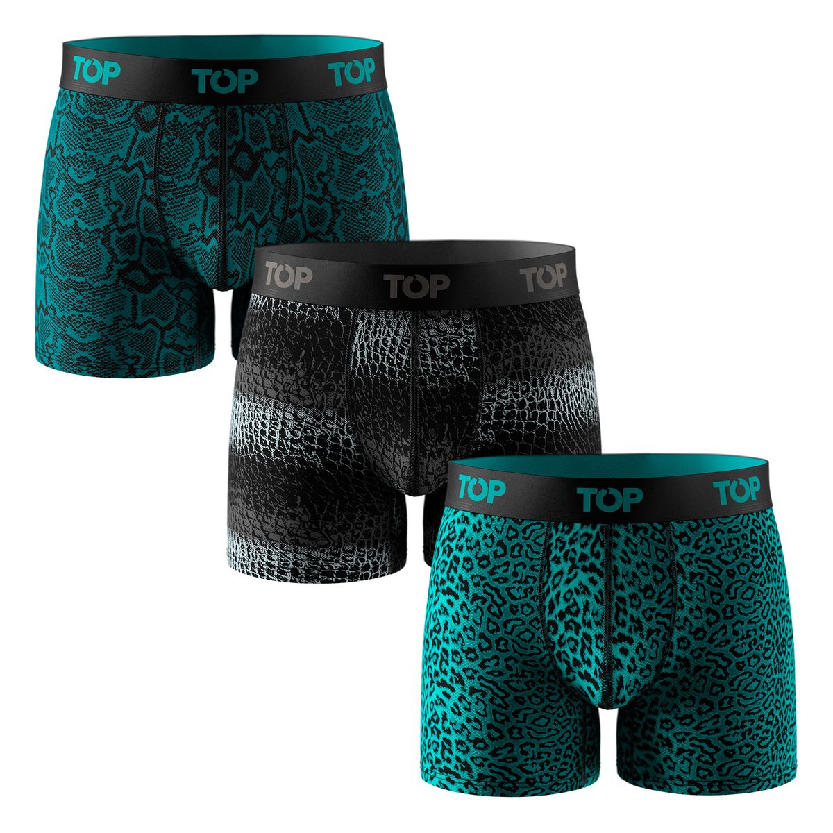 TOP - Bóxer Medio Algodón Pack 3 Colección Skins C4 Top