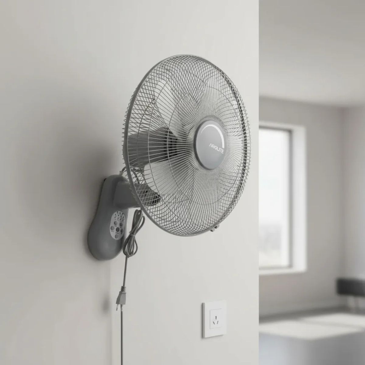 AIROLITE - Ventilador Pared Muro Control Remoto y Timer Airolite V16m6r 16 Pulg 50W