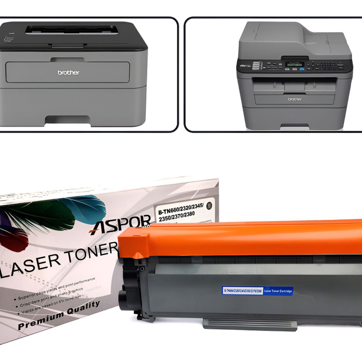 HOMEBRANDT - Toner Alternativo Compatible Con Brother TN 660 2320 2345 2350 2370 2380