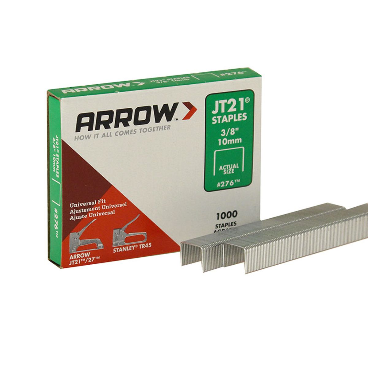 ARROW - Grapas para grapadora industrial Arrow 276 3/8 - 10MM x 1000 unidades