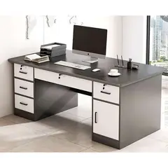 GENERICO - Escritorio Oficina Moderno Con Cajones y Gabinete 120x71x60