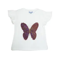 PUMUCKI - Polera Mariposa brillante con lentejuelas