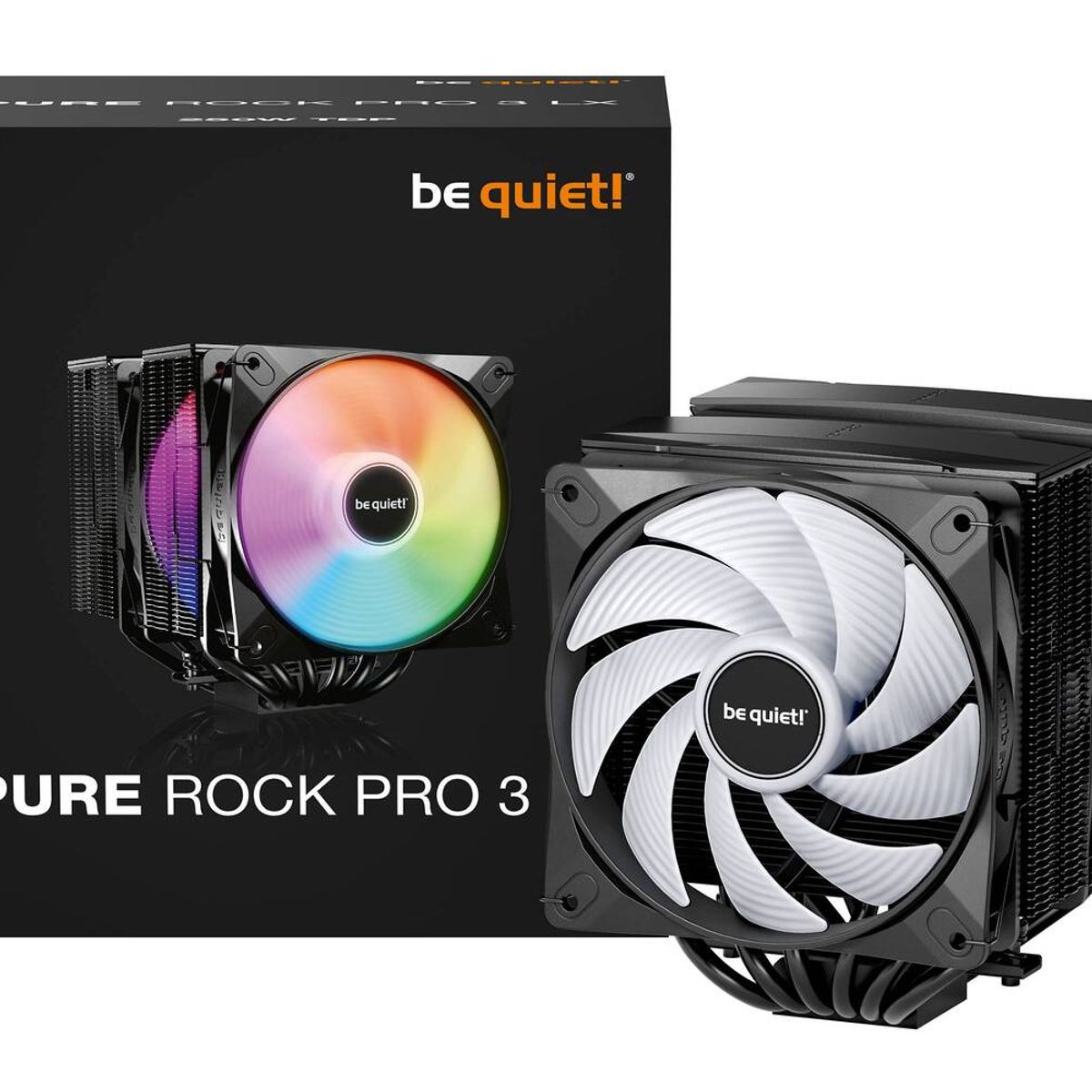 BE QUIET - Disipador CPU Be quiet! Pure Rock Pro 3 LX, 250W TDP, 2x120mm, ARGB, 34.8 dB
