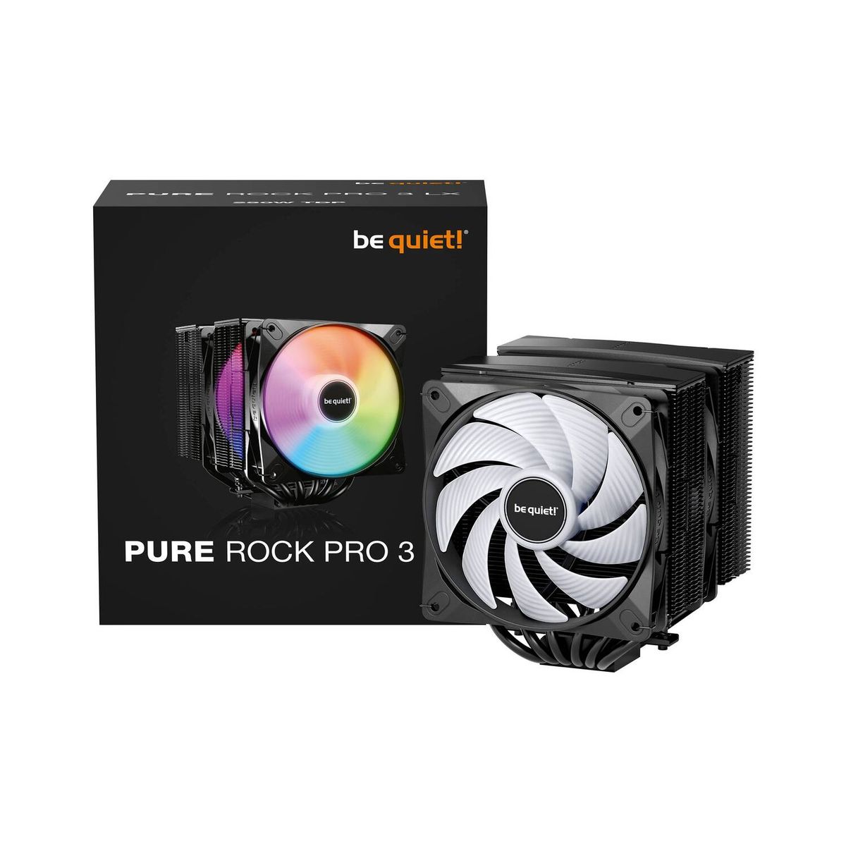 BE QUIET - Disipador CPU Be quiet! Pure Rock Pro 3 LX, 250W TDP, 2x120mm, ARGB, 34.8 dB