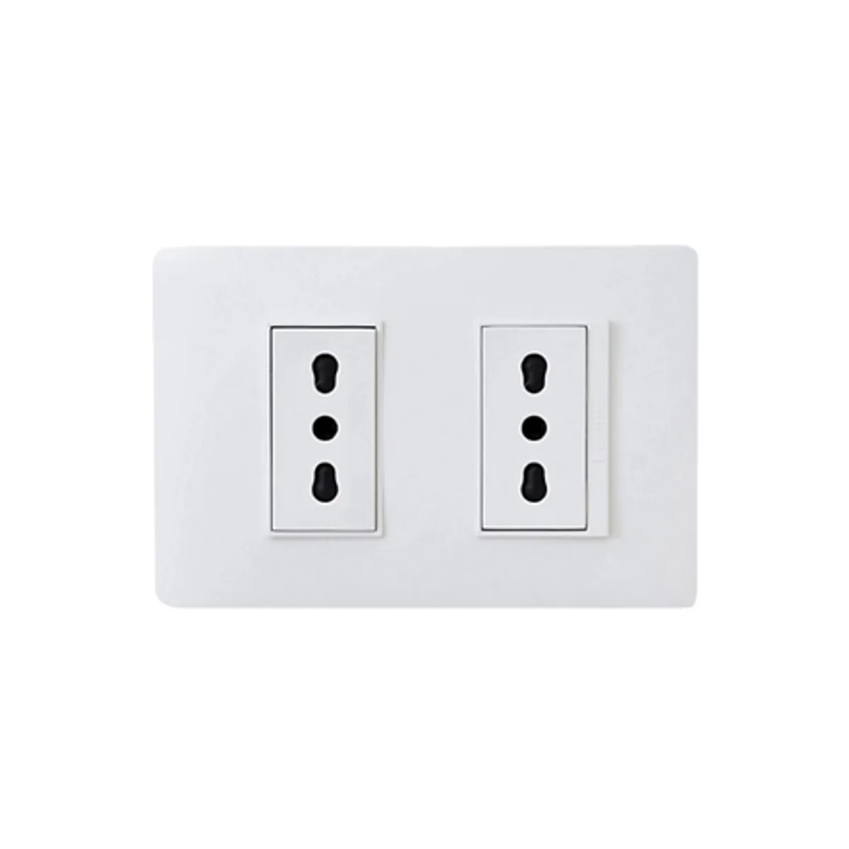 BTICINO - Enchufe Doble Bticino 2P+T 10-16A Bipaso Blanco Armado Luzica