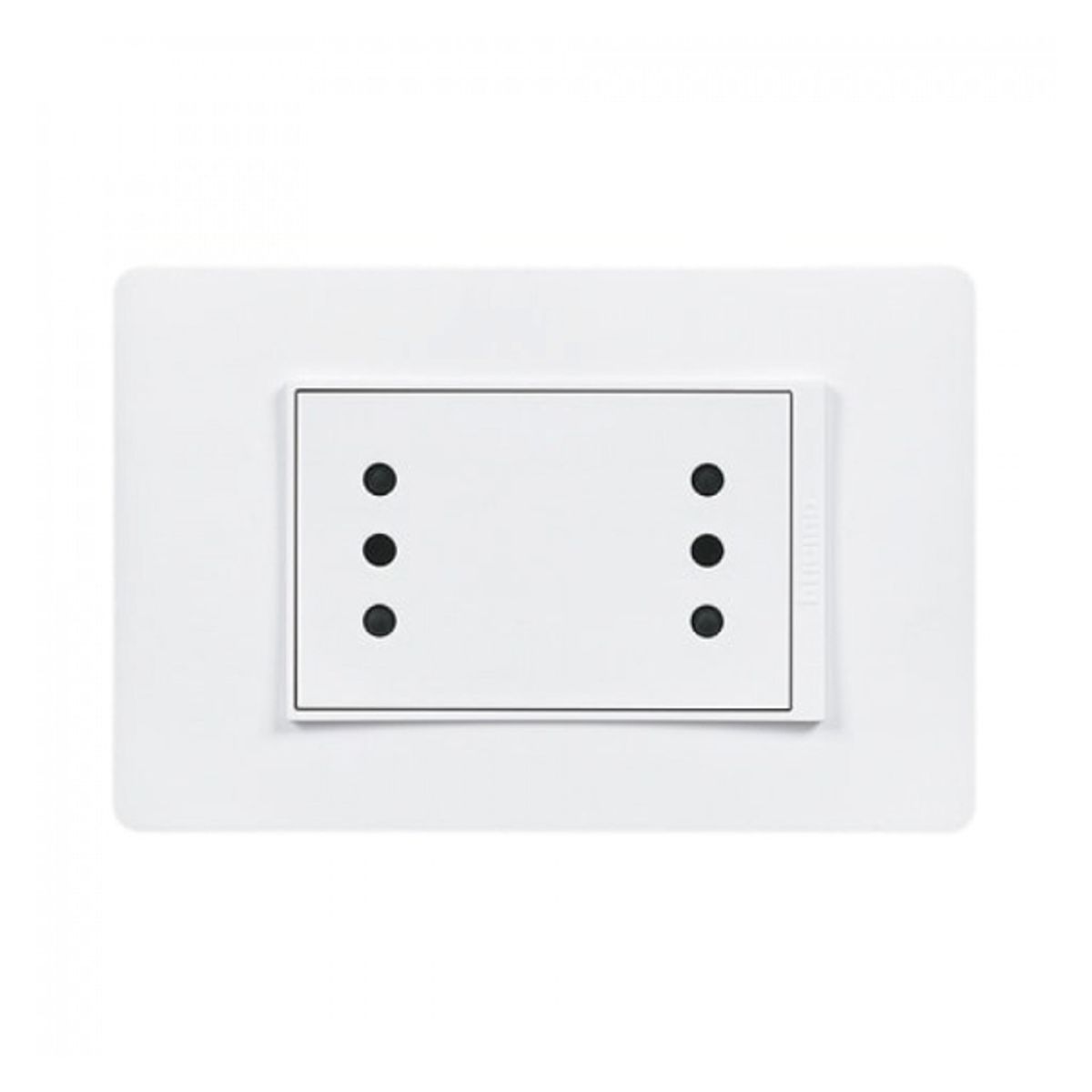 BTICINO - Enchufe Duplex Bticino 2P+T 10A 250V Blanco Armado Luzica