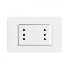 BTICINO - Enchufe Duplex 2P+T 10A 250V Blanco Armado Luzica