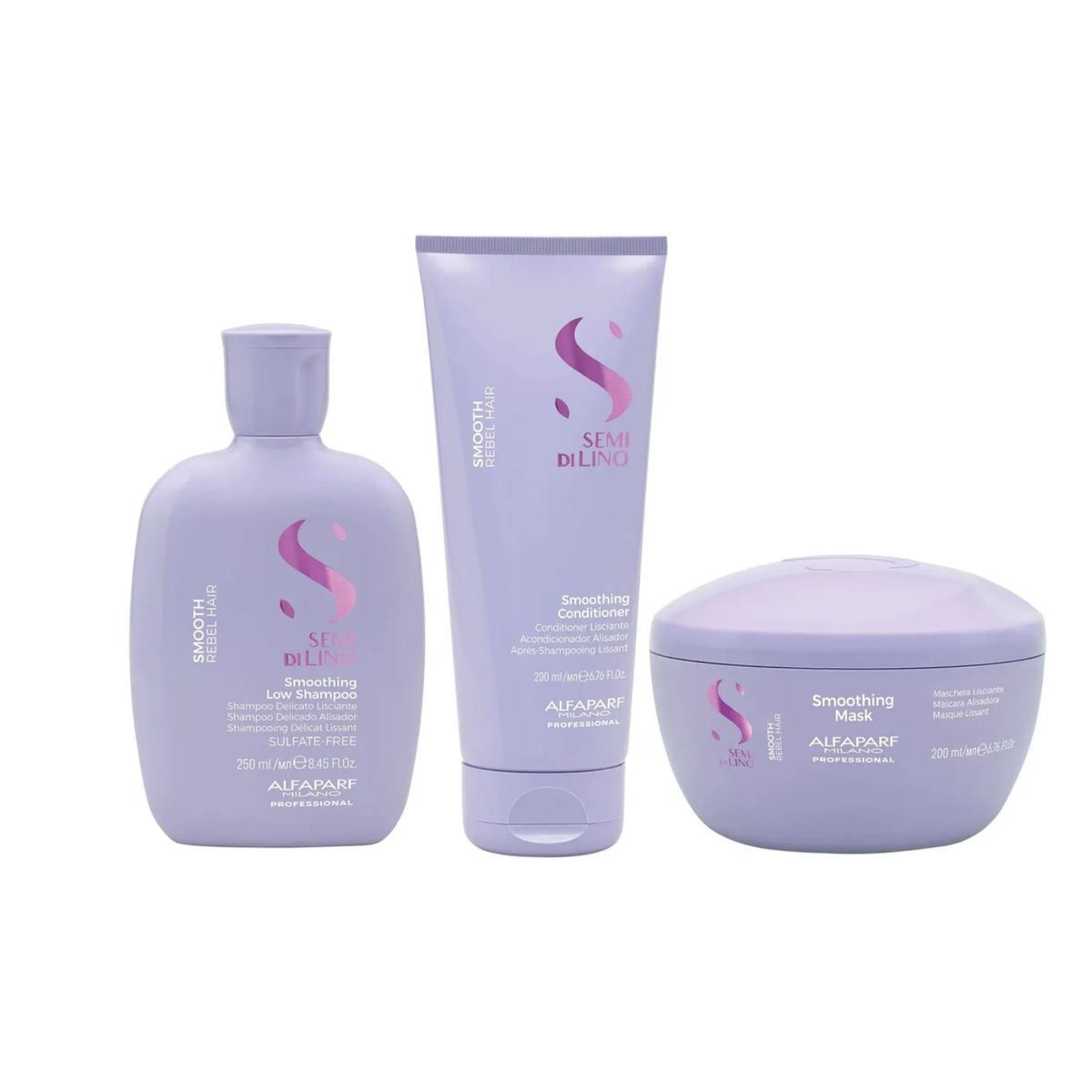 ALFAPARF MILANO - Alfaparf Milano Semi Di Lino Kit Smooth Sh+acnd+mask Chico