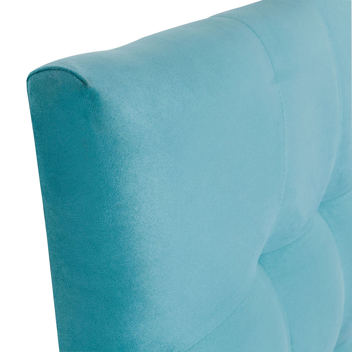 GENERICO - Respaldo King Felpa Turquesa Cp Alice