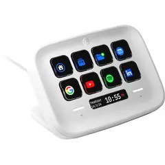 ELGATO - Controlador de Streaming Stream Deck Neo, 8 Botones LCD, 2 Touch Points, Blanco