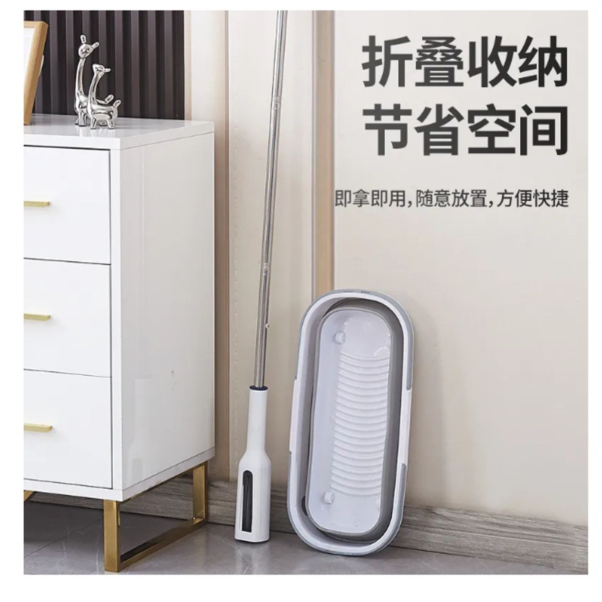 GENERICO - Mopa De Esponja Trapeador Con Cubeta Plegable