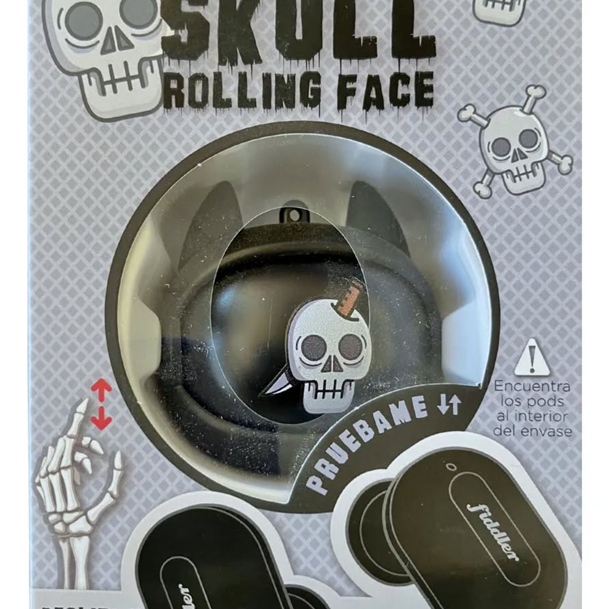 GENERICO - Audifono Fiddler Figura Skull Rolling Face Negro