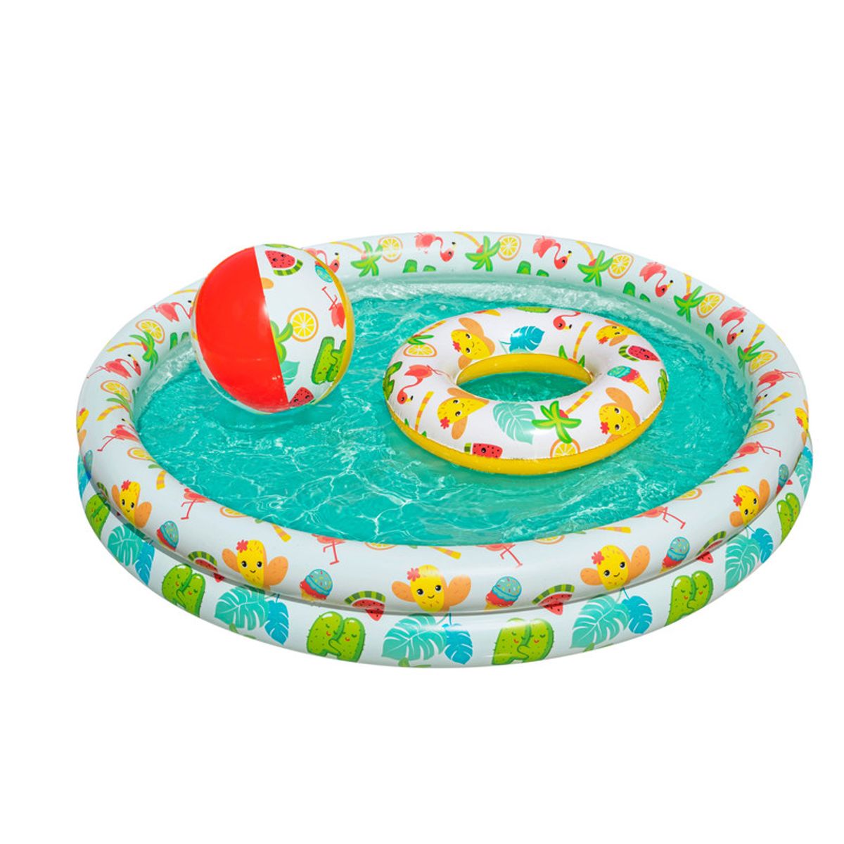 BESTWAY - Piscina inflable 122x20 cm frutas infantil Bestway