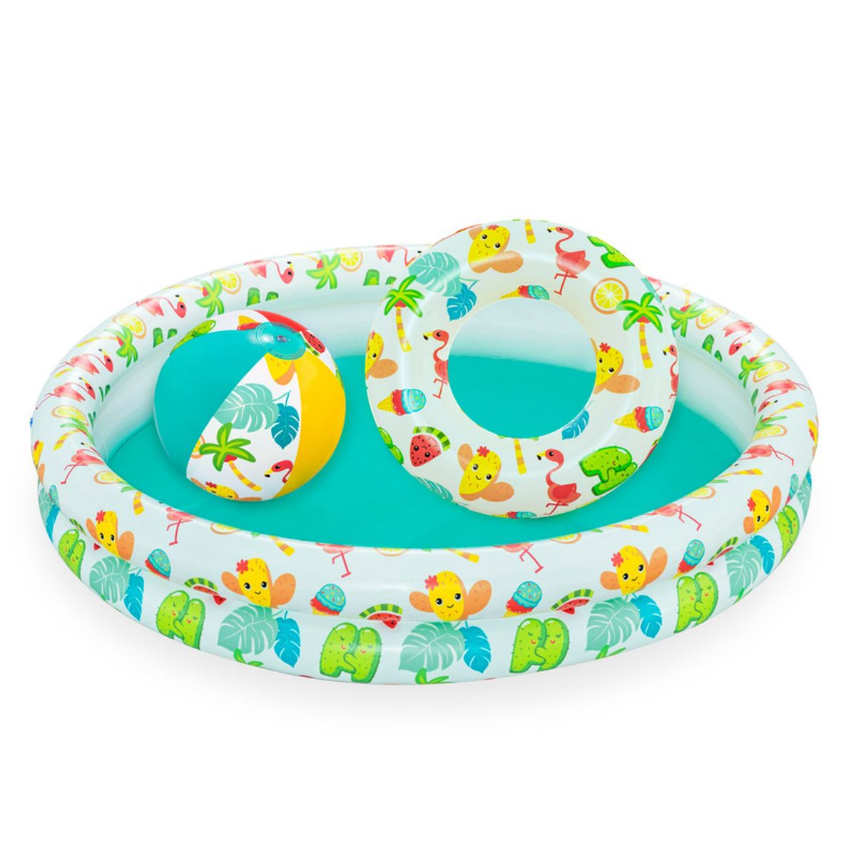 BESTWAY - Piscina inflable 122x20 cm frutas infantil Bestway