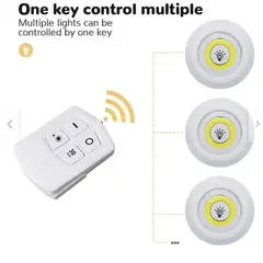 GENERICO - Pack 3 Lámparas LED Control Inalámbrico Luz Nocturna Adhesiva para Armario, Escalera y Baño