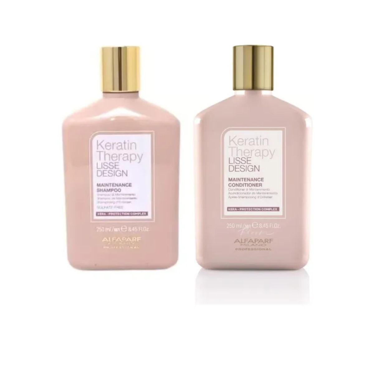 ALFAPARF MILANO - Kit Mantenimiento Shampoo y Acondicionador Keratin Therapy 250ml Alfaparf