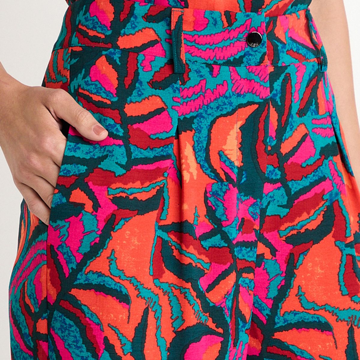 ASH - Pantalon Palazzo Fantasia Mujer Rojo Ash