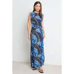 ASH - Vestido Largo Sin Mangas Print Mujer Negro