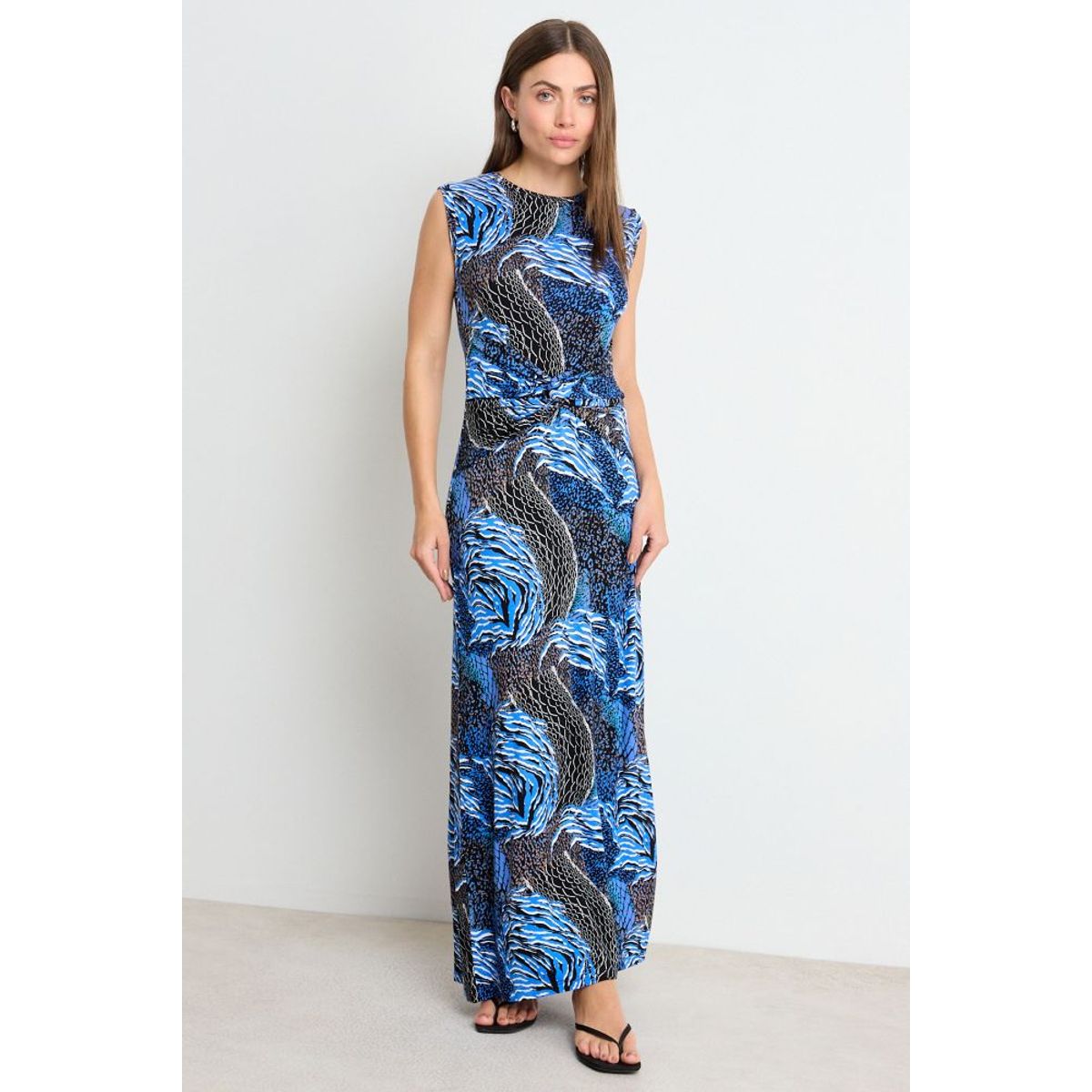 ASH - Vestido Largo Sin Mangas Print Mujer Negro Ash