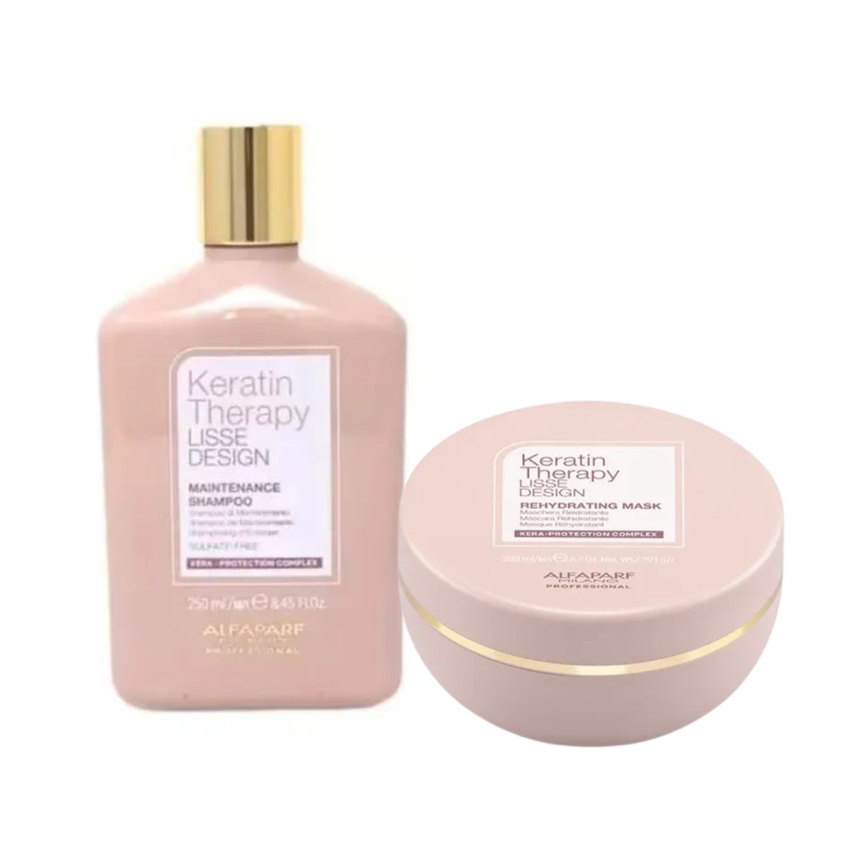 ALFAPARF MILANO - Kit Mantenimiento Shampoo mascara Keratin Therapy Alfaparf