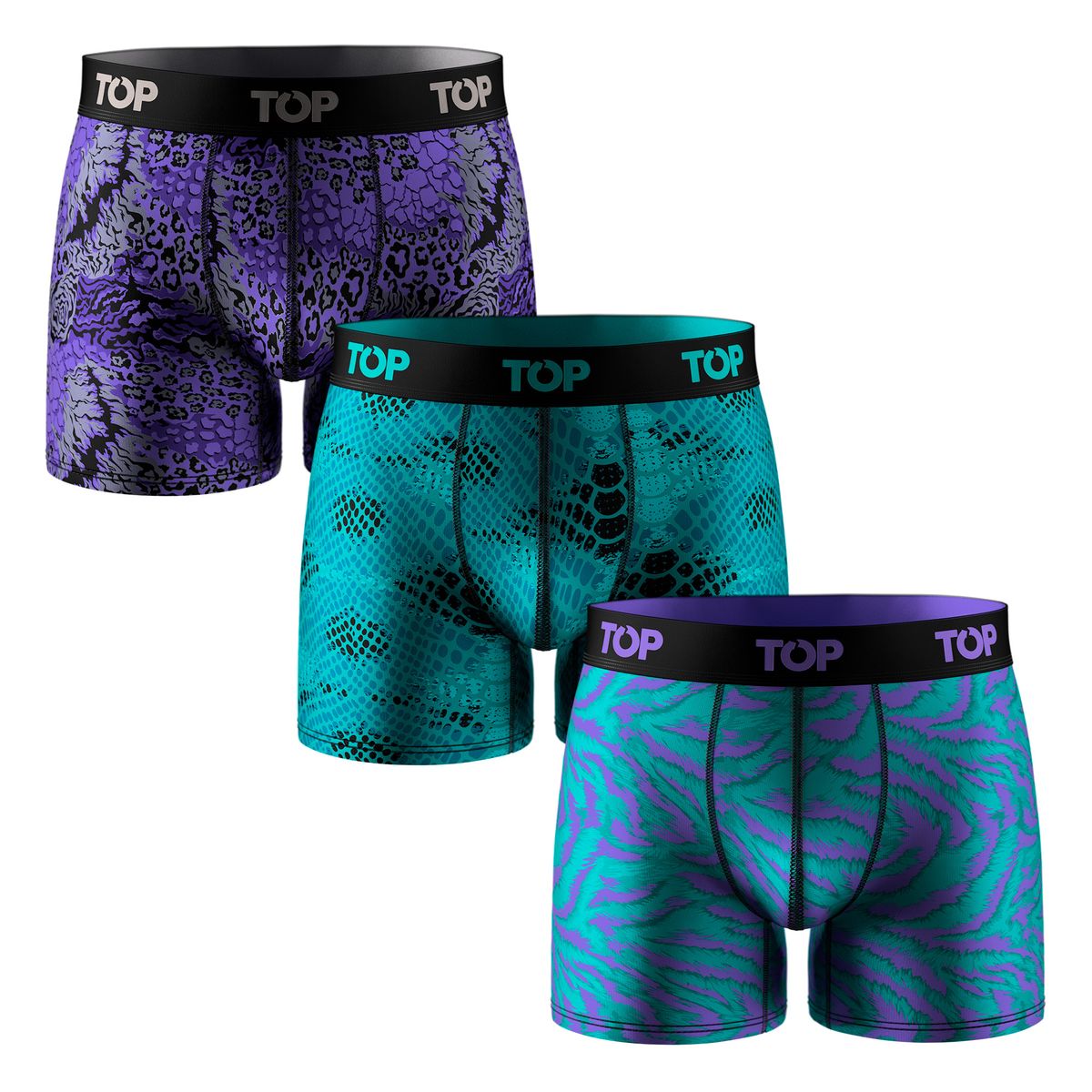 TOP - Bóxer Medio Microfibra Pack 3 Colección Skins C2 Top