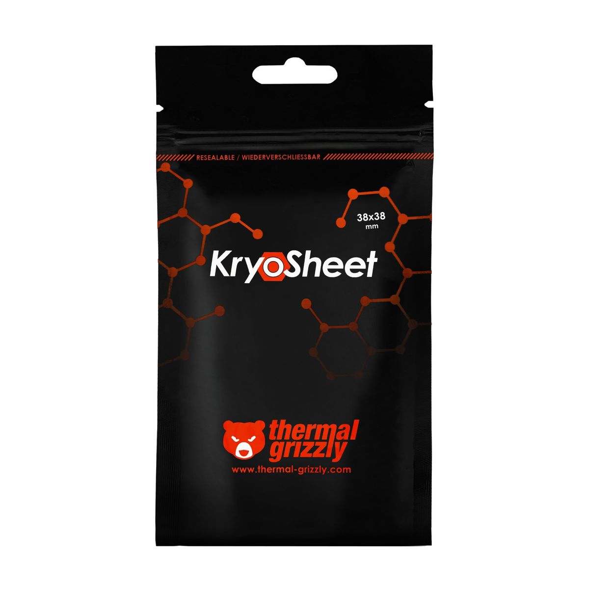 THERMAL GRIZZLY - Almohadilla térmica Thermal Grizzly KryoSheet, 38x38 mm, 0.2 mm, AM4, LGA1700