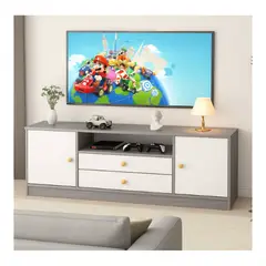 GENERICO - Rack TV Moderno De Melamina Con Puertas y Cajones 140x54x29