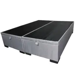 GENERICO - Base De Cama Baúl Super King Eco Cuero Gris Con Mecanismo