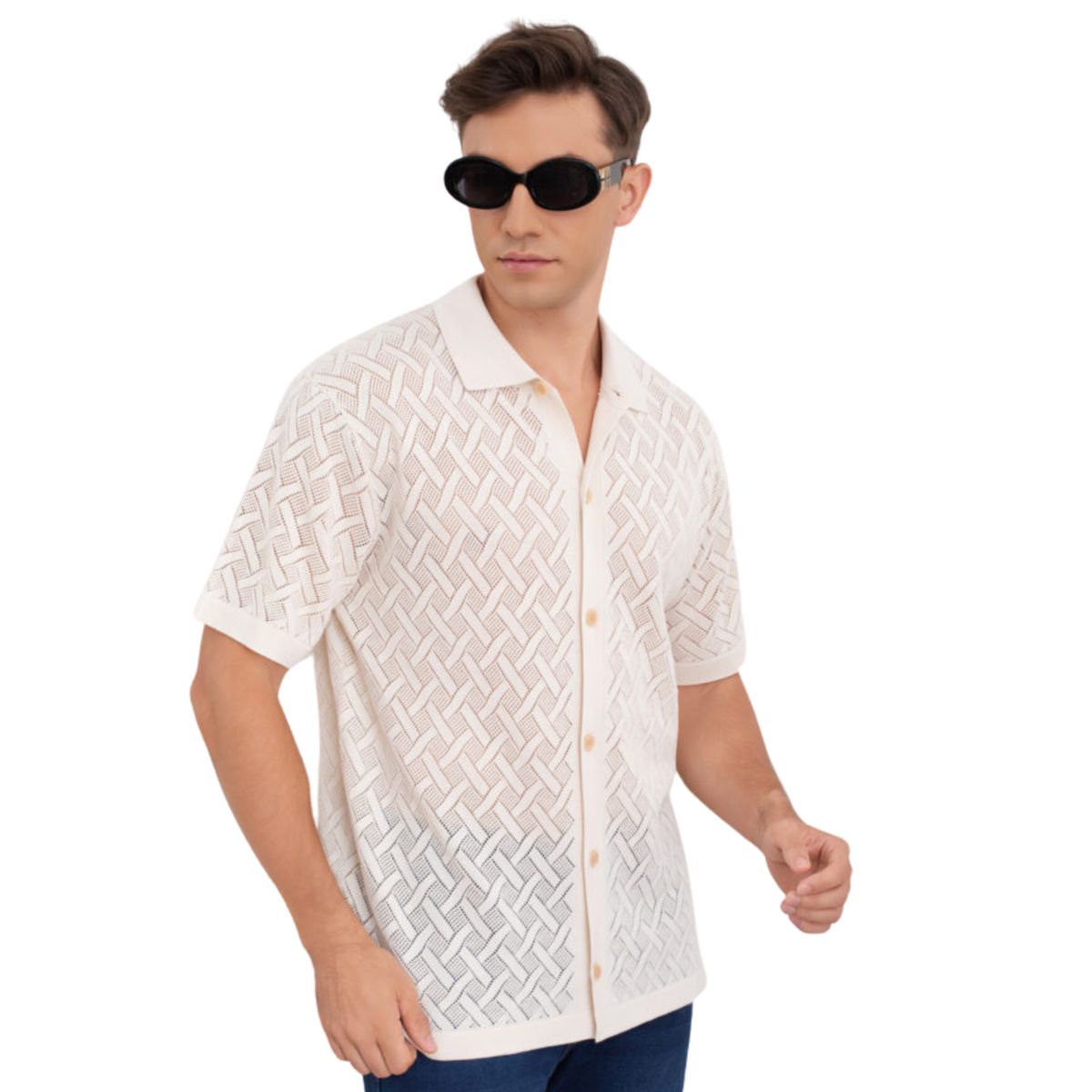 D'JOE - Camisa Tejida Hombre New York