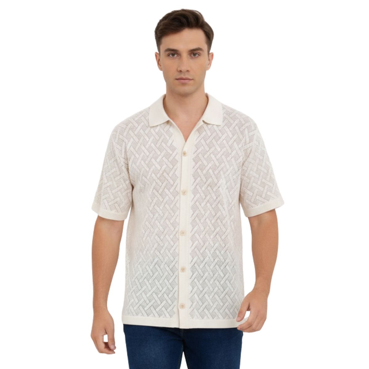 D'JOE - Camisa Tejida Hombre New York